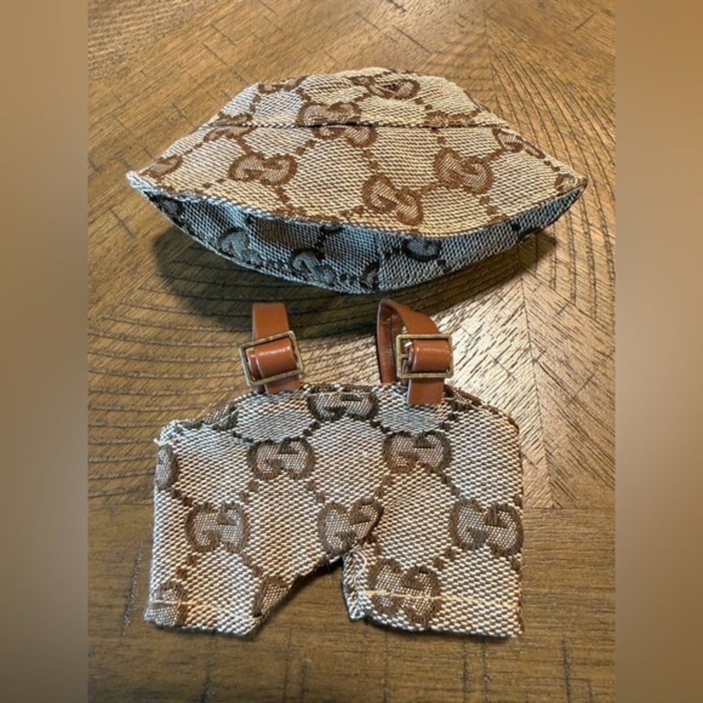 Custom Labubu Designer Inspired Clothing Overalls & Bucket Hat